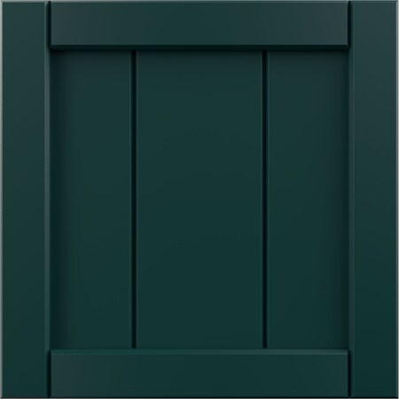Ekena Millwork 12"W x 12"H True Fit PVC Framed Board-n-Batten Shutters Sample, Thermal Green SAMPLE-TFPBFFG
